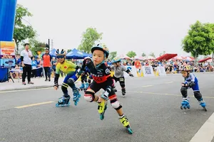 Các VĐV đã thi đấu giải tại Thái Nguyên và tạo được tính cạnh tranh hấp dẫn. Ảnh: ROLLERVN