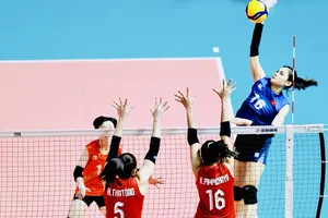 Vi Thị Như Quỳnh sẽ tham gia đội hình cùng bóng chuyền nữ áo lính tại giải đấu ở Đắk Lắk tháng 5 tới đây. Ảnh: DŨNG PHƯƠNG