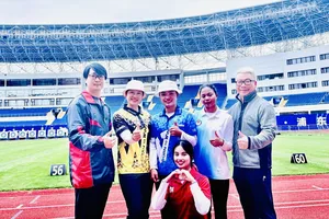 Bắn cung Việt Nam tham dự giải đấu tại Thượng Hải vừa qua. Ảnh: BCVN