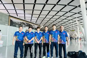 Bóng bàn Việt Nam thi đấu giải vòng loại Olympic tại Thái Lan để tranh suất đi Paris (Pháp). Ảnh: VTF