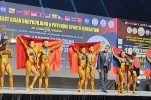 Các lực sỹ đã thi đấu tại Lào để giành thành tích cao nhất ở Đông Nam Á. Ảnh: TH.TPHCM