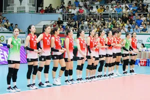 Bóng chuyền nữ Binh chủng Thông tin đặt quyết tâm làm mới hình ảnh và đạt kết quả tốt trong các giải đấu trẻ, vô địch quốc gia năm nay. Ảnh: DŨNG PHƯƠNG