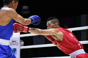 Thành Đạt (đỏ) không có được chiến thắng ở trận đầu tiên tại giải vòng loại Olympic lần này. Ảnh: ASBC