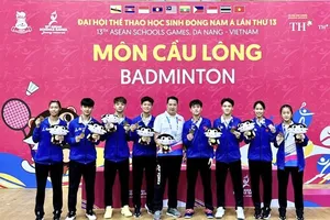 Đội cầu lông thể thao học sinh nam Việt Nam đã giành được HCV tại ASG 2024. Ảnh: TRUNG DŨNG