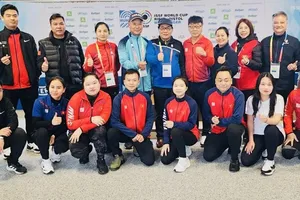 Đoàn bắn súng Việt Nam đang tranh tài tại World Cup 2024 ở Đức lúc này. Ảnh: MINH MINH