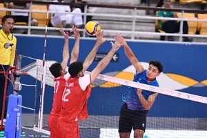 Cầu thủ bóng chuyền nam Việt Nam nếu được thi đấu quốc tế liên tục sẽ trưởng thành đáng kể. Ảnh: AVC