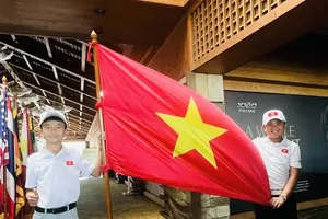 VĐV golf trẻ Việt Nam tự tin bước vào tranh tài tại Indonesia. Ảnh: VGA