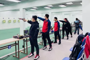 VĐV thể thao vẫn tập trung tập luyện không ảnh hưởng vì Euro 2024. Ảnh: MINH MINH