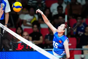 Cầu thủ Việt Nam đã nỗ lực để khởi đầu tốt khi thi đấu giải Future Stars 2024. Ảnh: FIVB