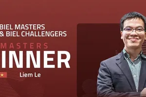 Lê Quang Liêm giành ngôi vô địch tại Thụy Sỹ lần này. Ảnh: CHESSCOM