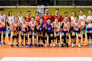 Đội tuyển bóng chuyền nữ Việt Nam sẽ tiếp tục tập luyện tại Trung tâm HLTTQG Hà Nội tới đây. Ảnh: AVC