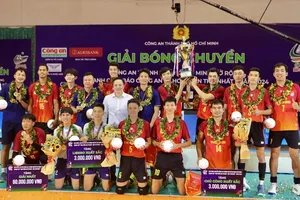 Đội nam Công an TPHCM đang có mục tiêu trọng tâm hướng tới tranh tấm vé dự giải vô địch quốc gia 2025. Ảnh: D.P