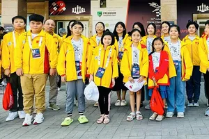 Cờ vua trẻ Việt Nam quyết tâm giành thành tích cao nhất ở giải tại Lào lần này. Ảnh: C.VN