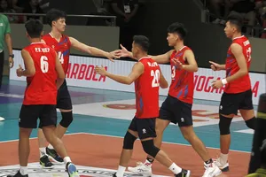 Đội tuyển bóng chuyền nam Việt Nam vẫn chưa thắng được Thái Lan ở năm 2024 này. Ảnh: AVC