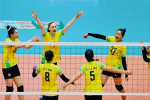 Cầu thủ Geleximco Thái Bình đã có niềm vui chiến thắng trong trận ra quân. Ảnh: DŨNG PHƯƠNG