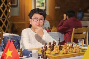 Kỳ thủ Đầu Khương Duy tham dự giải vô địch nhanh, chớp thế giới 2024. Ảnh: CHESSVN