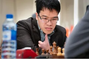 Lê Quang Liêm đã hòa 3 ván tại giải Prague International Chess Festival 2025. Ảnh: PRAGUECHESS