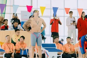 VĐV Trần Duy Khôi (TPHCM) thi đấu hiệu quả tại giải vô địch hồ ngắn 25m lần này ở TT-Huế. Ảnh: VASA