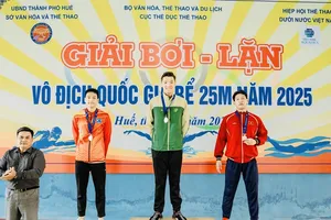 Kình ngư của TPHCM đang thi đấu hiệu quả giúp đội nhà dẫn đầu tại giải bơi vô địch quốc gia dành cho hồ ngắn 25m. Ảnh: VASA