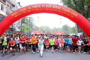 Bộ Công an tiếp tục tổ chức Ngày chạy Olympic năm nay trên đường chạy quanh khu vực Hồ Thiền Quang (Hà Nội). Ảnh: BCA
