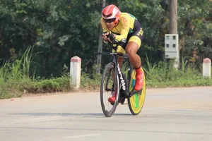 Nguyễn Tuấn Vũ đang có mặt tại Thái Lan thi đấu giải Tour of Thailand 2025. Ảnh: GIA MẪN