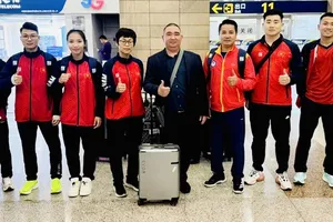Đội wushu Việt Nam đã có mặt tại Trung Quốc để thi đấu Cúp tán thủ thế giới 2025. Ảnh: MINH MINH