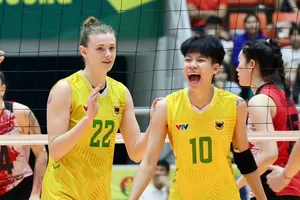 Đội VTV Bình Điền Long An sẽ thi đấu trận bán kết với Binh chủng Thông tin để tìm vé dự chung két. Ảnh: DŨNG PHƯƠNG