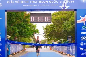 Phạm Tiến Sản quyết tâm chinh phục nội dung duathlon nam ở giải vô địch quốc gia 2025. Ảnh: TRIATHLONVN