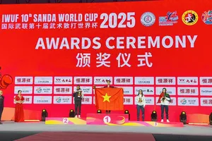 Võ sỹ Việt Nam đã có tấm HCV quan trọng ở Cúp tán thủ thế giới 2025. Ảnh: VŨ VĂN