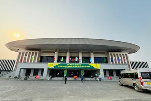 Nhà thi đấu Đông Anh (Hà Nội) sẽ là nơi tổ chức giải AVC Challenge Cup 2025 dành cho nữ. Ảnh: DŨNG PHƯƠNG