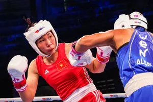 Hà Thị Linh có góp mặt tại giải boxing đội mạnh quốc gia 2025 ở Đắk Lắk năm nay. Ảnh: IBA