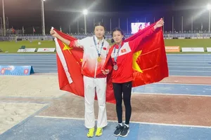 Ngọc Ánh (phải) đã có HCB quan trọng tại giải vô địch trẻ châu Á 2025 (dành cho nhóm tuổi U18). Ảnh: NGUYỄN ĐỨC