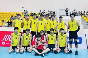 Đội nam Hà Tĩnh đã giành quyền dự vòng chung kết giải hạng A toàn quốc 2025 sau khi chơi thuyết phục ở vòng bảng. Ảnh: TRẦN ĐĂNG