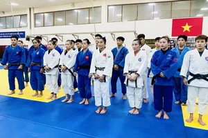 Tuyển judo Việt Nam sẵn sàng lên đường thi đấu giải vô địch châu Á 2025. Ảnh: MINH MINH
