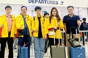 Kỳ thủ Việt Nam lên đường tham dự giải tại Mông Cổ. Ảnh: VIETNAMCHESS