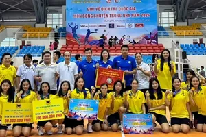 Đội nữ trẻ VTV Bình Điền Long An đặt quyết tâm thi đấu để có kết quả cao nhất tại Trà Vinh năm nay. Ảnh: VFV