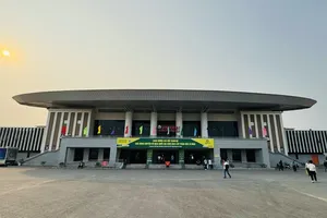 Nhà thi đấu Đông Anh (Hà Nội) sẽ đón chào các đội bóng tới thi đấu vào tháng 6 sắp tới. Ảnh: DŨNG PHƯƠNG