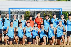 Đội bóng ném nữ Việt Nam tự tin thi đấu giải vô địch bãi biển châu Á 2025. Ảnh: PICHOOF