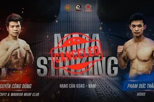 VĐV quá trọng lượng cơ thể đã bị loại trước thi đấu của giải. Ảnh: VMMAF