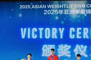 Trần Minh Trí đã có tấm HCV tổng cử đầy quan trọng cho cử tạ Việt Nam. Ảnh: NGUYỄN HUY