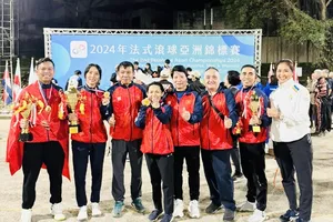 Tuyển thủ Thu Thảo (thứ 2 từ trái qua) sẽ dự World Games 2025 vào tháng 8 tới đây. Ảnh: MINH MINH