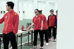 Trịnh Thu Vinh đang là xạ thủ Việt Nam có thứ hạng cao nhất trên bảng xếp hạng thế giới của ISSF. Ảnh: MINH MINH