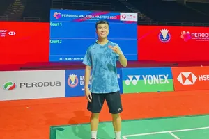 Nguyễn Hải Đăng đã thua đáng tiếc tại vòng 1 đơn nam ở giải tại đấu Malaysia Masters 2025. Ảnh: H.ĐĂNG