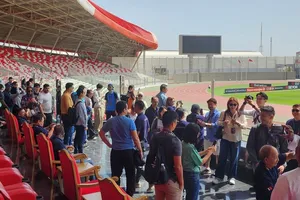 Đại diện các quốc gia đã tới sân vận động trung tâm của Đại hội thể thao trẻ châu Á 2025 để nắm bắt công tác chuẩn bị. Ảnh: OCA