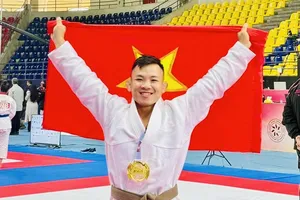 Đào Hồng Sơn giành HCV tại giải châu Á 2025 trong hạng 56kg sở trường. Ảnh: Đ.H.SƠN