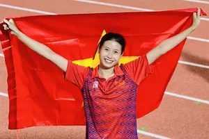 Nguyễn Thị Hường không bảo vệ được tấm HCĐ từng có cách đây 2 năm dù đã nỗ lực thi đấu. Ảnh: HƯỜNG NGUYỄN