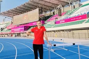Quách Thị Lan đã có hạng 6 châu Á trong nội dung 400m rào sở trường. Ảnh: LAN QUÁCH