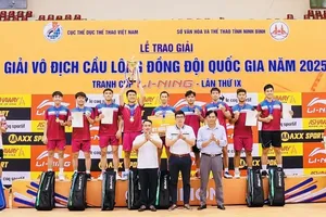 Đội cầu lông nam TPHCM tiếp tục vô địch giải năm nay. Ảnh: VBF