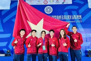 Đội cầu mây Việt Nam có kết quả 2 HCV trong thi đấu nội dung nữ tại giải vừa qua. Ảnh: VSTAF