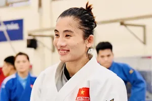 Hoàng Thị Tình đại diện cho đội tuyển judo Việt Nam dự giải vô địch thế giới 2025. Ảnh: MINH MINH